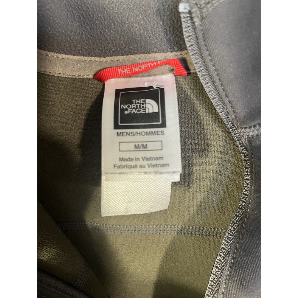 The North Face Men’s Medium Softshell Jacket Gray Fleece Lined Full Zip Coat - Picture 2 of 7